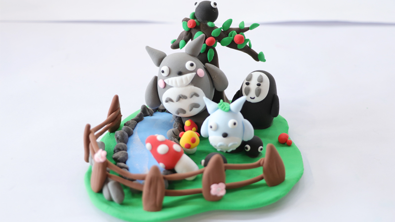 超輕粘土龍貓組合場(chǎng)景