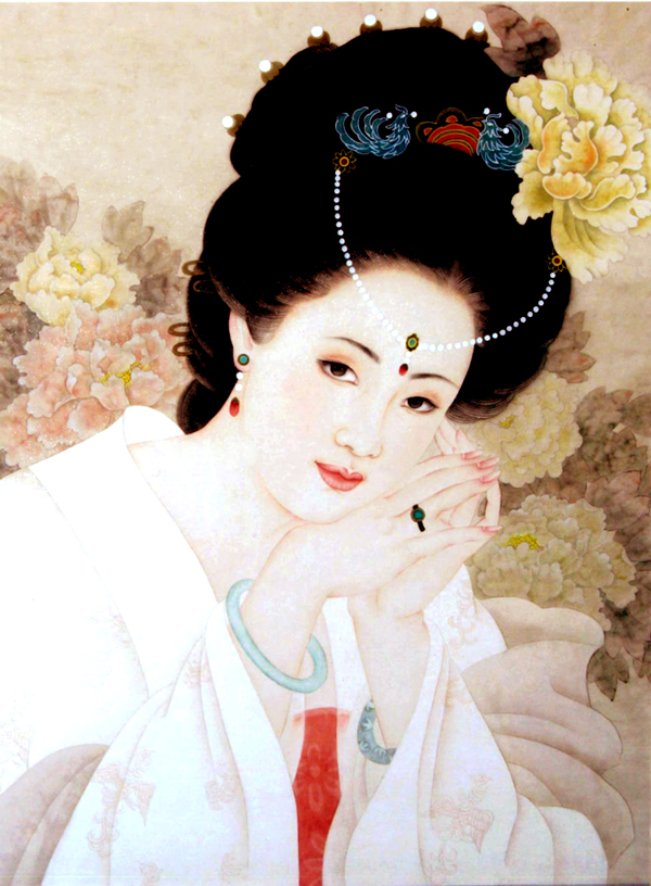 最美的人<a href=http://inspiredelm.com/ertonghua/ target=_blank class=infotextkey>兒童畫</a>-古代美女楊貴妃