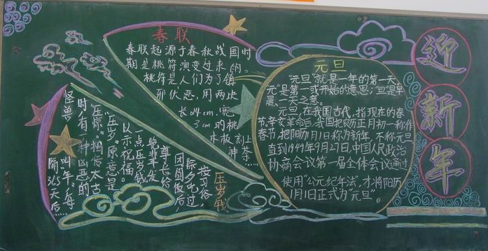 迎新年<a href=http://inspiredelm.com/heiban/ target=_blank class=infotextkey>黑板報(bào)</a>