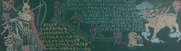 2016猴年<a href=http://inspiredelm.com/heiban/ target=_blank class=infotextkey>黑板報</a>圖片