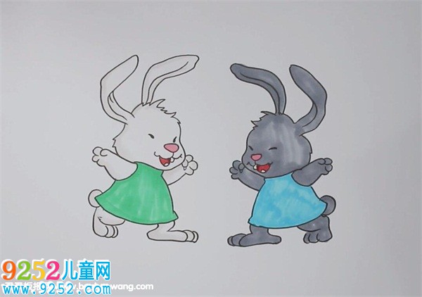 小白兔小灰兔<a href=http://inspiredelm.com/jianbihua/ target=_blank class=infotextkey>簡筆畫</a>