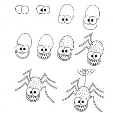 5種蜘蛛簡(jiǎn)筆 畫法