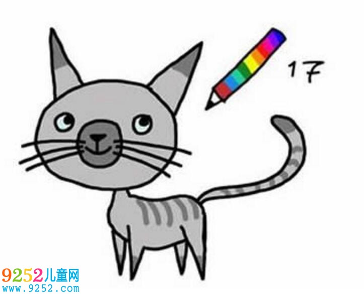 灰色貓咪<a href=http://inspiredelm.com/jianbihua/ target=_blank class=infotextkey>簡(jiǎn)筆畫</a>