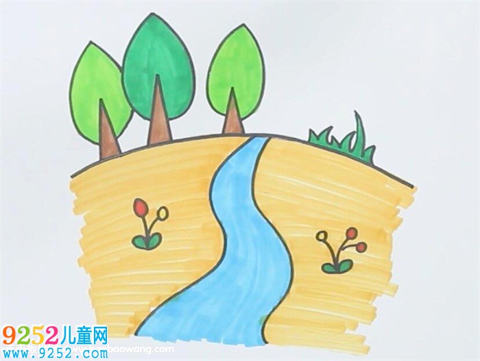 小溪<a href=http://inspiredelm.com/jianbihua/ target=_blank class=infotextkey>簡(jiǎn)筆畫</a>,風(fēng)景<a href=http://inspiredelm.com/jianbihua/ target=_blank class=infotextkey>簡(jiǎn)筆畫</a>