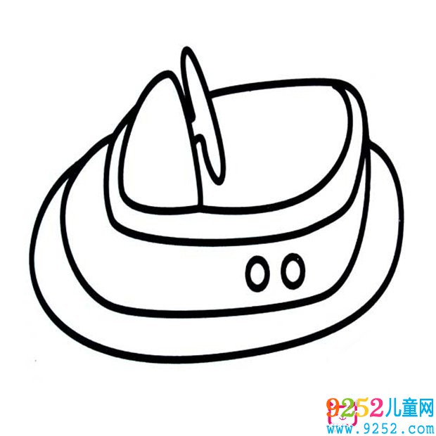 簡單的兒童氣墊船<a href=http://inspiredelm.com/jianbihua/ target=_blank class=infotextkey>簡筆畫</a>圖片