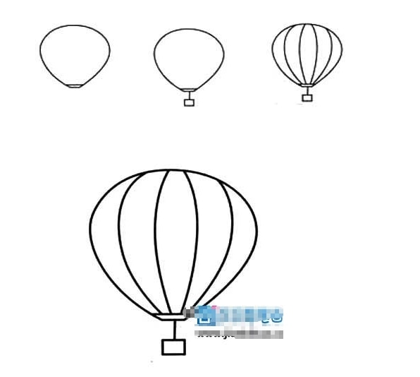 熱氣球簡(jiǎn)筆畫帶顏色步驟圖分享