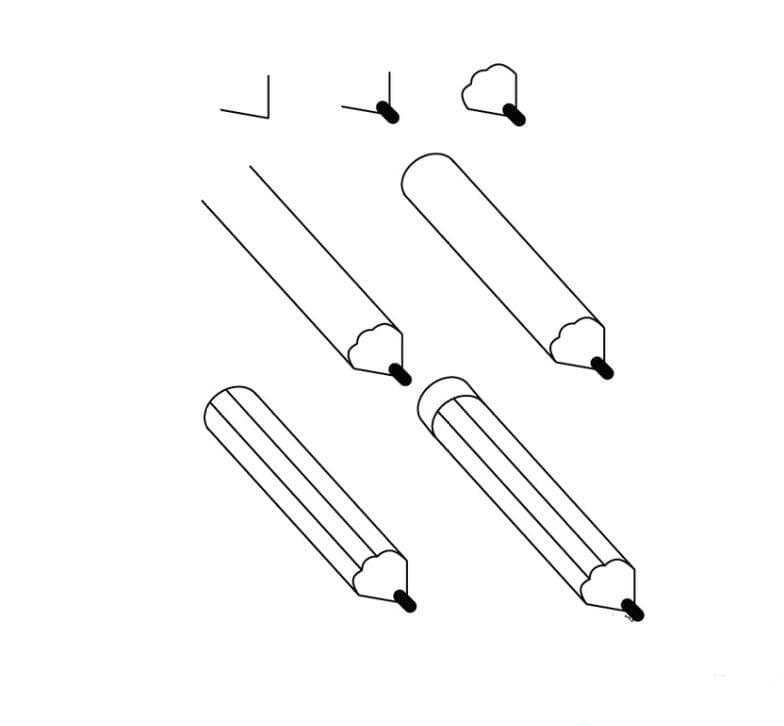 簡筆畫鉛筆的畫法 一步一步教小朋友畫鉛筆