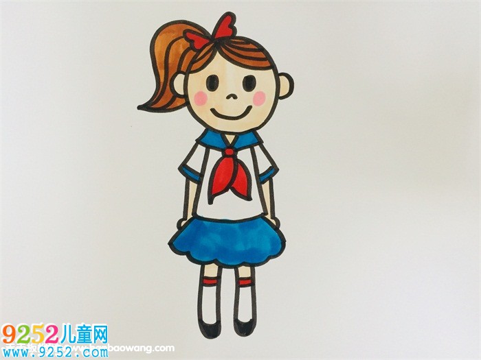 扎高馬尾的女生<a href=http://inspiredelm.com/jianbihua/ target=_blank class=infotextkey>簡筆畫</a>