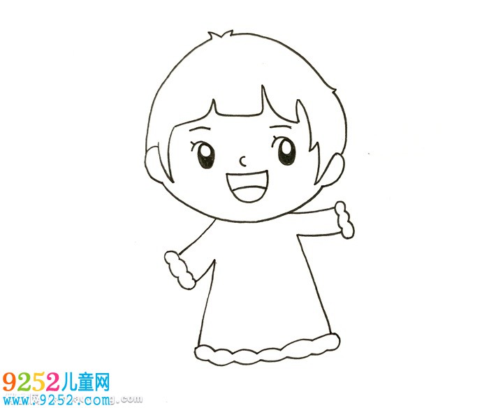 春節(jié)小孩放鞭炮<a href=http://inspiredelm.com/jianbihua/ target=_blank class=infotextkey>簡(jiǎn)筆畫</a>，新年小女孩放鞭炮<a href=http://inspiredelm.com/jianbihua/ target=_blank class=infotextkey>簡(jiǎn)筆畫</a>