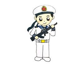 海軍軍人簡筆怎么畫？