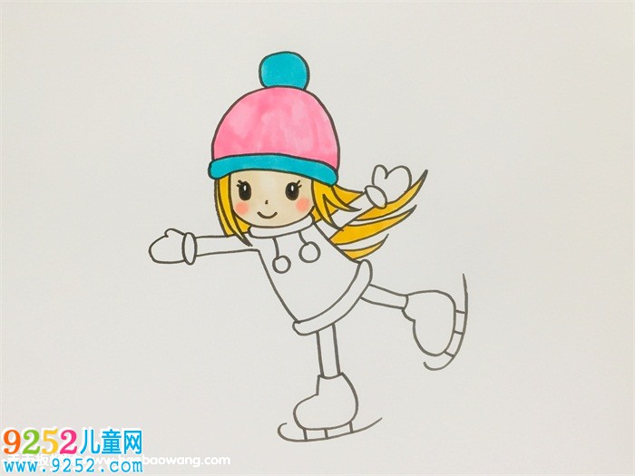 小女孩滑冰<a href=http://inspiredelm.com/jianbihua/ target=_blank class=infotextkey>簡(jiǎn)筆畫</a>