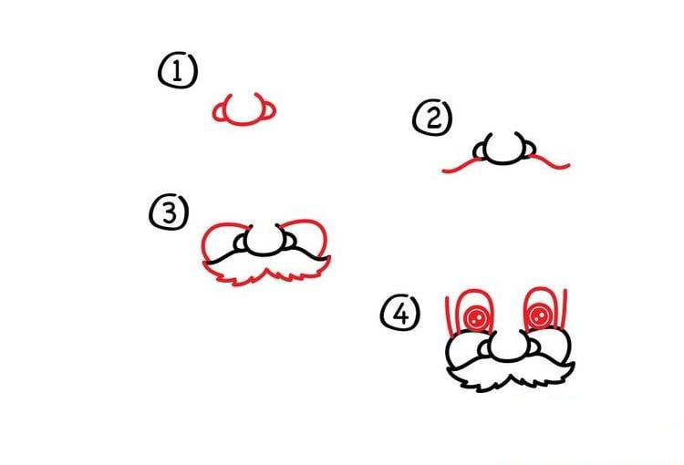 圣誕老人<a href=http://inspiredelm.com/jianbihua/ target=_blank class=infotextkey>簡(jiǎn)筆畫(huà)</a>教程 幾步教你畫(huà)圣誕老人