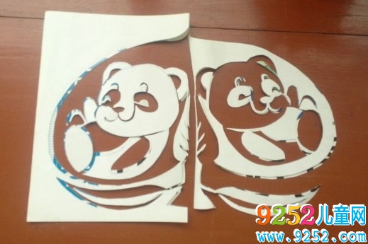熊貓動物<a href=http://inspiredelm.com/jianzhi/ target=_blank class=infotextkey>剪紙</a>