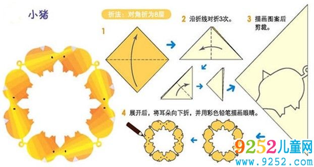 小豬動物<a href=http://inspiredelm.com/jianzhi/ target=_blank class=infotextkey>剪紙</a>圖案大全