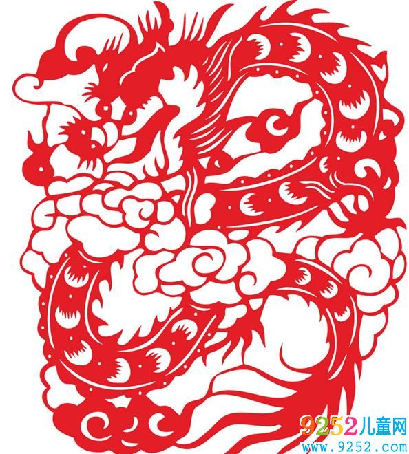 龍年<a href=http://inspiredelm.com/jianzhi/ target=_blank class=infotextkey>剪紙</a>圖案簡單