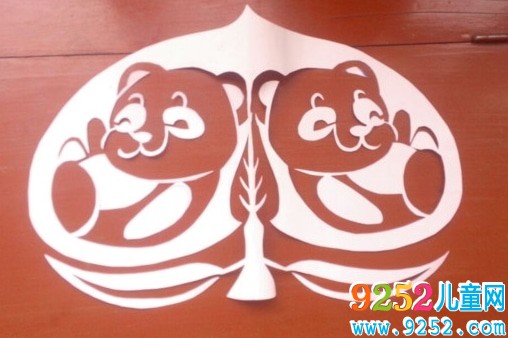 熊貓動物<a href=http://inspiredelm.com/jianzhi/ target=_blank class=infotextkey>剪紙</a>