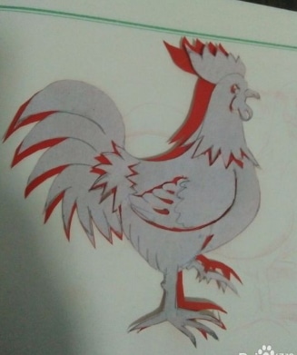 簡單的公雞<a href=http://inspiredelm.com/jianzhi/ target=_blank class=infotextkey>剪紙</a>教程