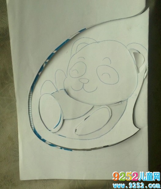 熊貓動物<a href=http://inspiredelm.com/jianzhi/ target=_blank class=infotextkey>剪紙</a>