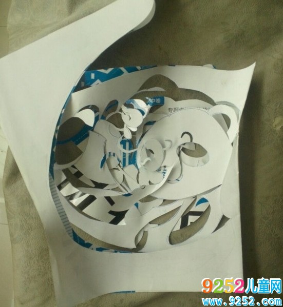 熊貓動物<a href=http://inspiredelm.com/jianzhi/ target=_blank class=infotextkey>剪紙</a>