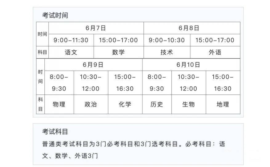 2022年浙江高考時間安排,浙江高考時間2022具體時間