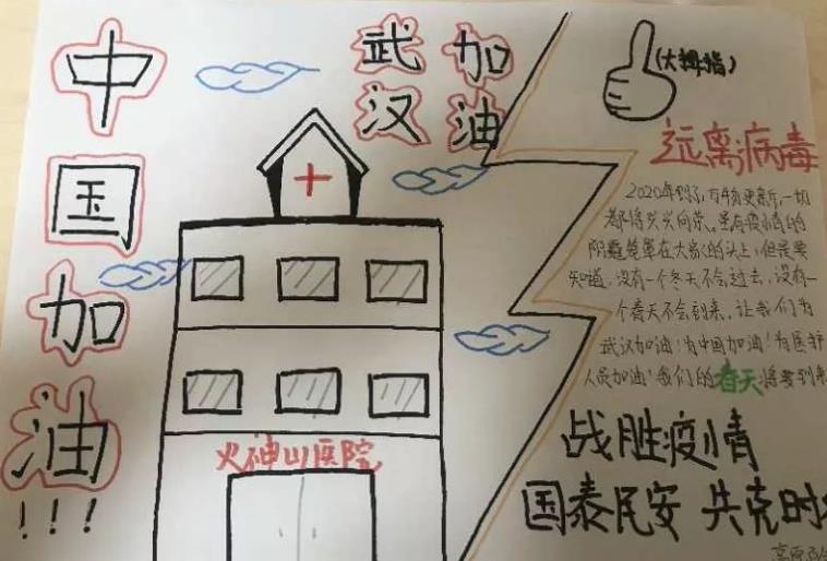 戰(zhàn)勝疫情國泰民安小學(xué)生手抄報