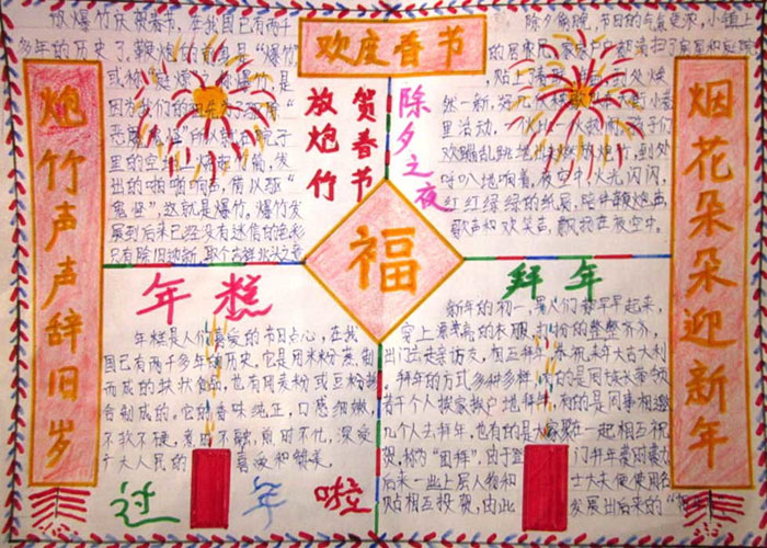 關(guān)于2019年春節(jié)手抄報，歡度春節(jié)