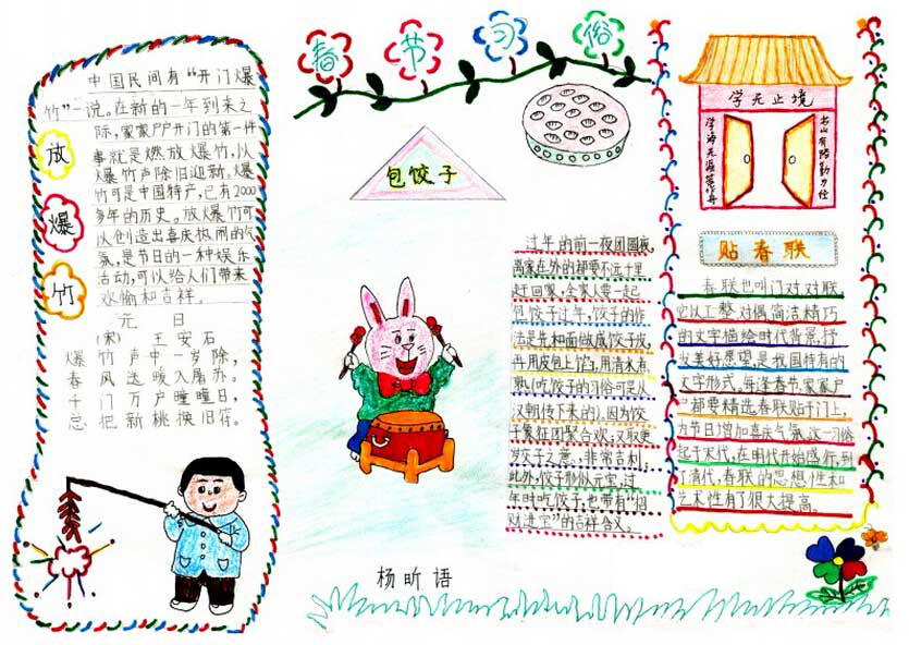 小學春節(jié)習俗<a href=http://inspiredelm.com/shouchaobao/ target=_blank class=infotextkey>手抄報</a>