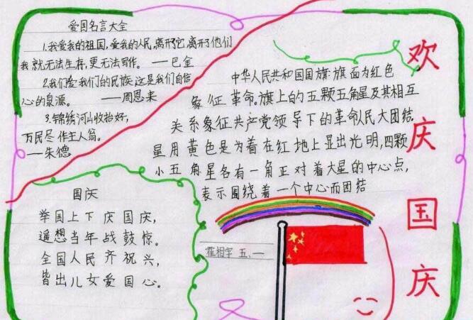 小學(xué)生國慶手抄報簡單又漂亮，歡慶國慶