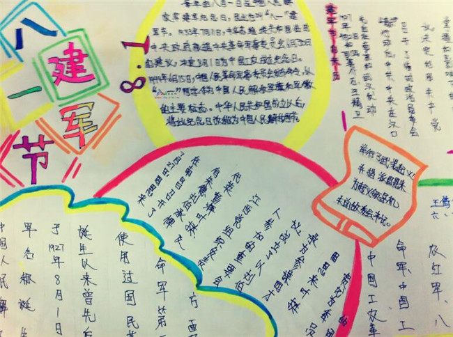關(guān)于八一建軍節(jié)手抄報(bào)，祝?？蓯?ài)的兵哥哥