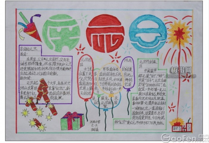 小學(xué)生元旦<a href=http://inspiredelm.com/shouchaobao/ target=_blank class=infotextkey>手抄報(bào)</a>