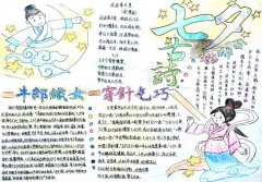 2019年七夕節(jié)手抄報，乞巧節(jié)牛郎織女相會