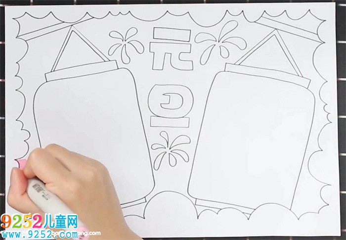 元旦<a href=http://inspiredelm.com/shouchaobao/ target=_blank class=infotextkey>手抄報(bào)</a>簡(jiǎn)單又漂亮怎么畫(huà)