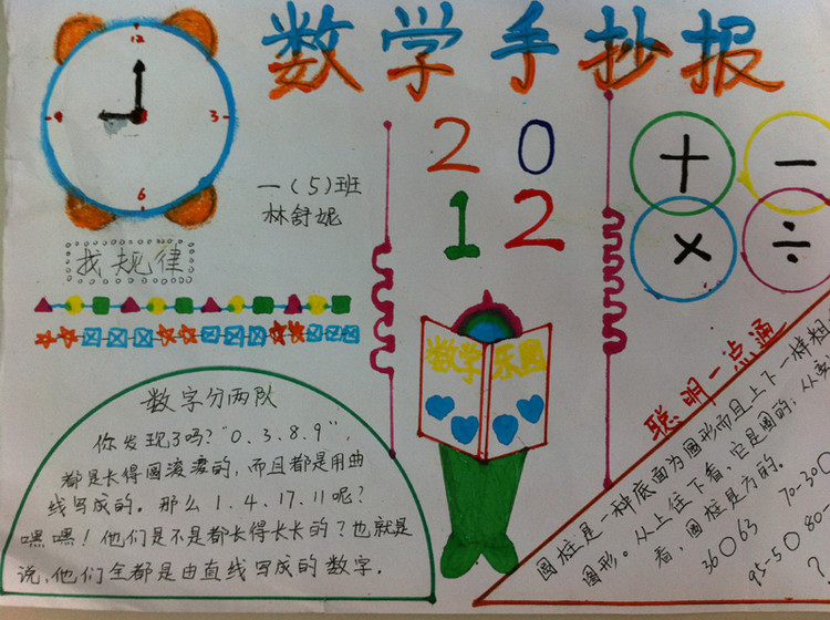 一年級(jí)數(shù)學(xué)<a href=http://inspiredelm.com/shouchaobao/ target=_blank class=infotextkey>手抄報(bào)</a>圖片，規(guī)律的數(shù)學(xué)