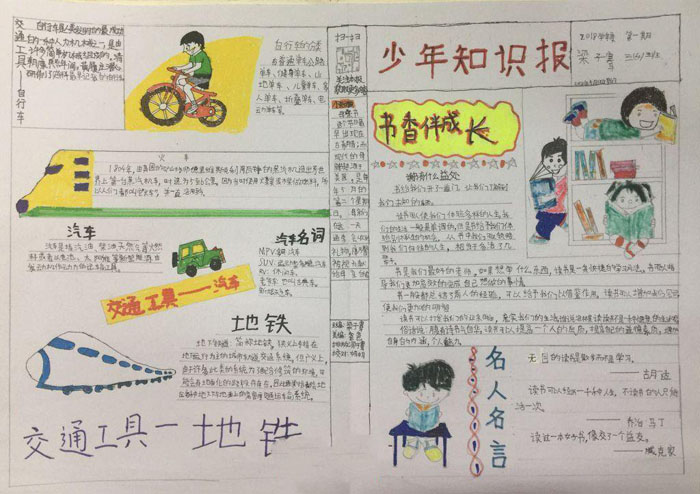 簡單的我愛讀書手抄報(bào)圖片，書是知識的海洋