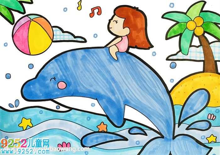 熱鬧的夏天<a href=http://inspiredelm.com/ertonghua/ target=_blank class=infotextkey>兒童畫</a>